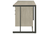 805881 Loomis 60-inch 4-drawer Computer Desk Whitewashed Grey