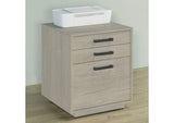 805882 Loomis 3-drawer Home Office File Cabinet Whitewashed Grey