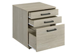 805882 Loomis 3-drawer Home Office File Cabinet Whitewashed Grey