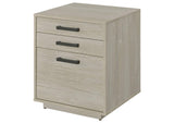 805882 Loomis 3-drawer Home Office File Cabinet Whitewashed Grey