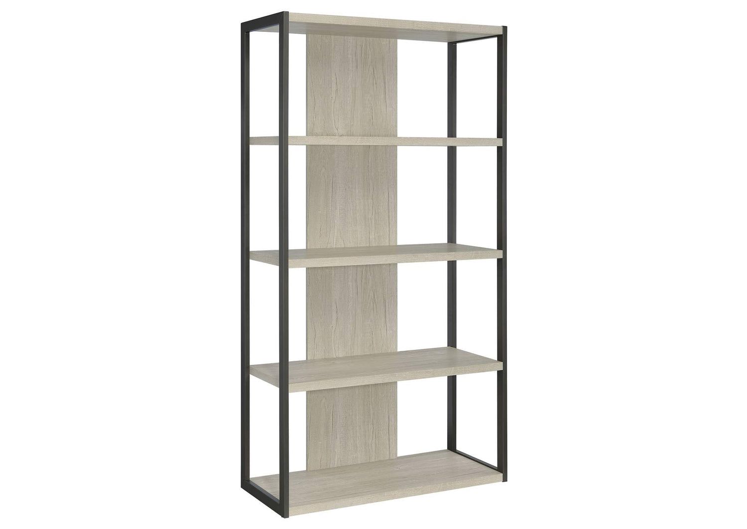 Loomis 72-inch 4-shelf Bookshelf Whitewashed Grey