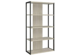 Loomis 72-inch 4-shelf Bookshelf Whitewashed Grey