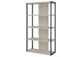 805883 Loomis 72-inch 4-shelf Bookshelf Whitewashed Grey