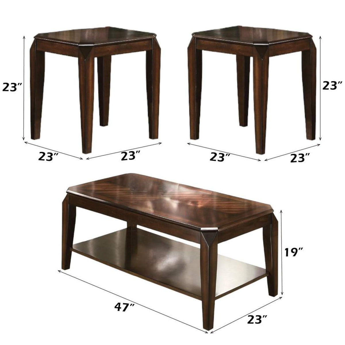 80655 Docila 3Pc Pack Coffee and End Set