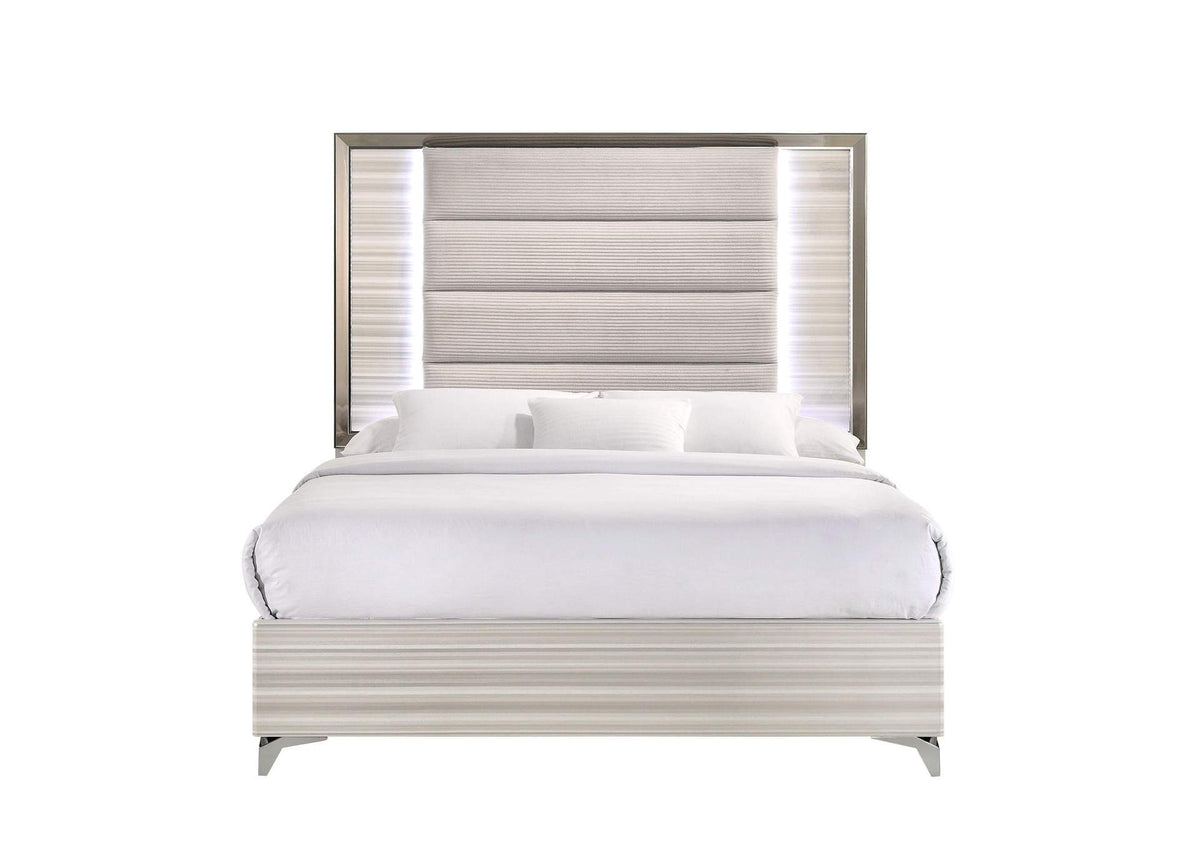ZAMBRANO-WHITE-QB_W_LED ZAMBRANO WHITE QUEEN BED WITH LED