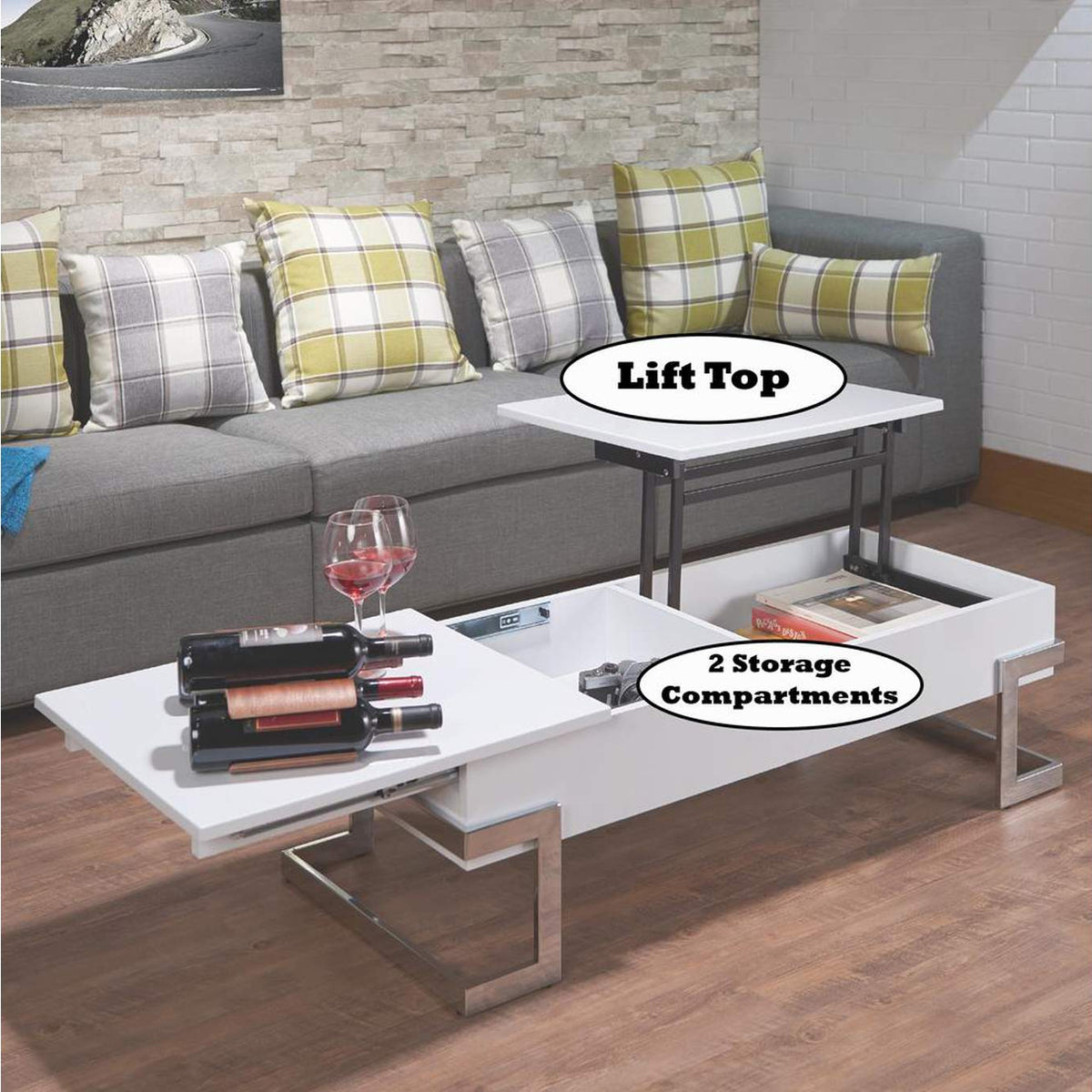 81850 Calnan Coffee Table with Lift Top