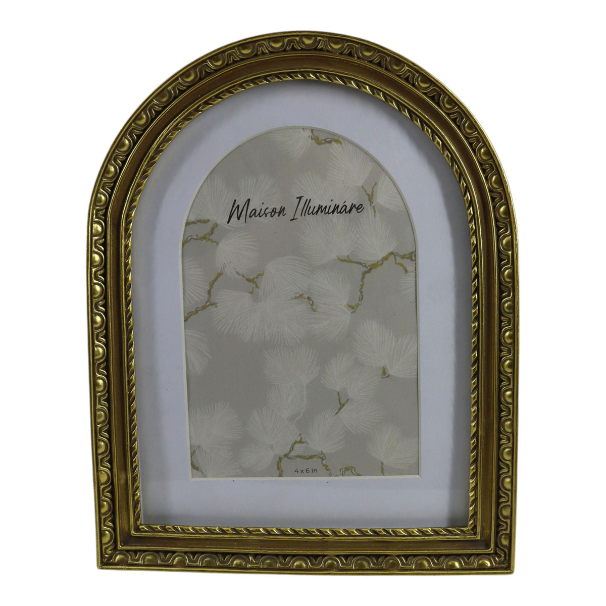 6"x8" Photo Frame Matted To Gilded Arch - Gold