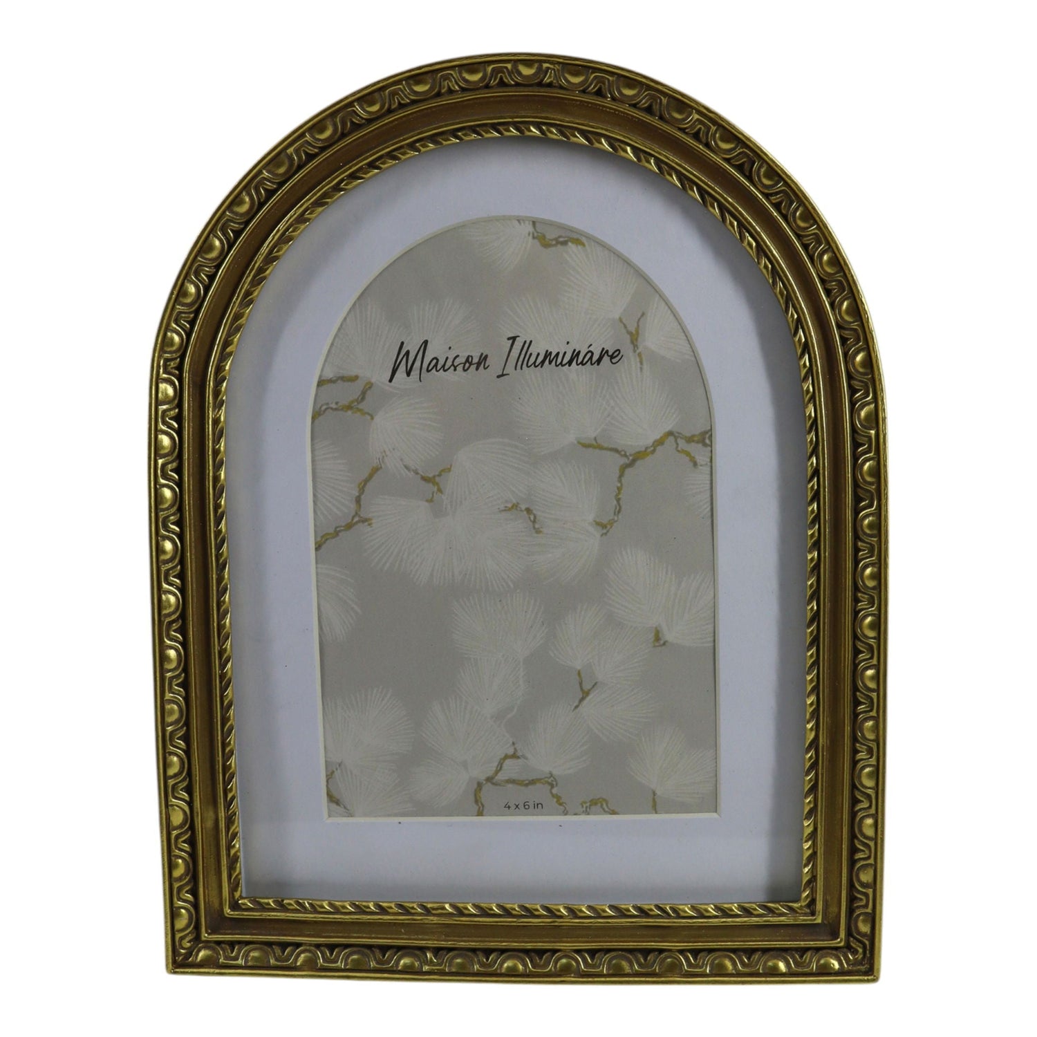 6"x8" Photo Frame Matted To Gilded Arch - Gold