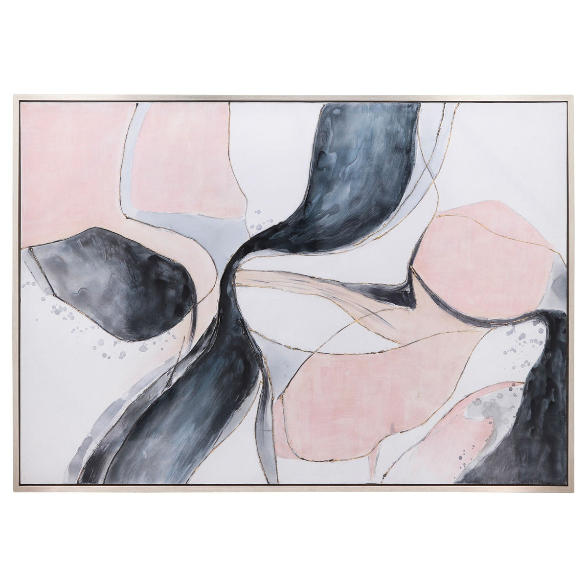 Handpainted Oil Canvas Abstract 62 x 42 - Multi