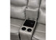 8206GRY-2 Aram Double Glider Reclining Love Seat with Center Console, Receptacles and USB Ports