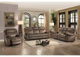 8206NF-2 Aram Double Glider Reclining Love Seat with Center Console, Receptacles and USB Ports
