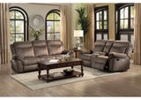 8206NF-2 Aram Double Glider Reclining Love Seat with Center Console, Receptacles and USB Ports