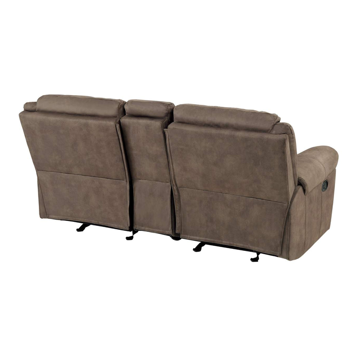 8206NF-2 Aram Double Glider Reclining Love Seat with Center Console, Receptacles and USB Ports