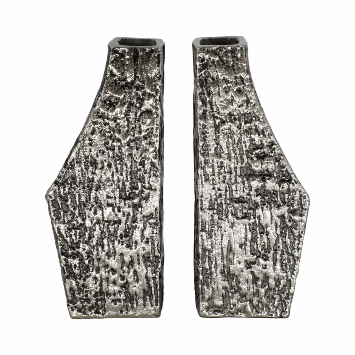 Whittier Metal Flower Vase Bookends (Set of 2) - Black / White