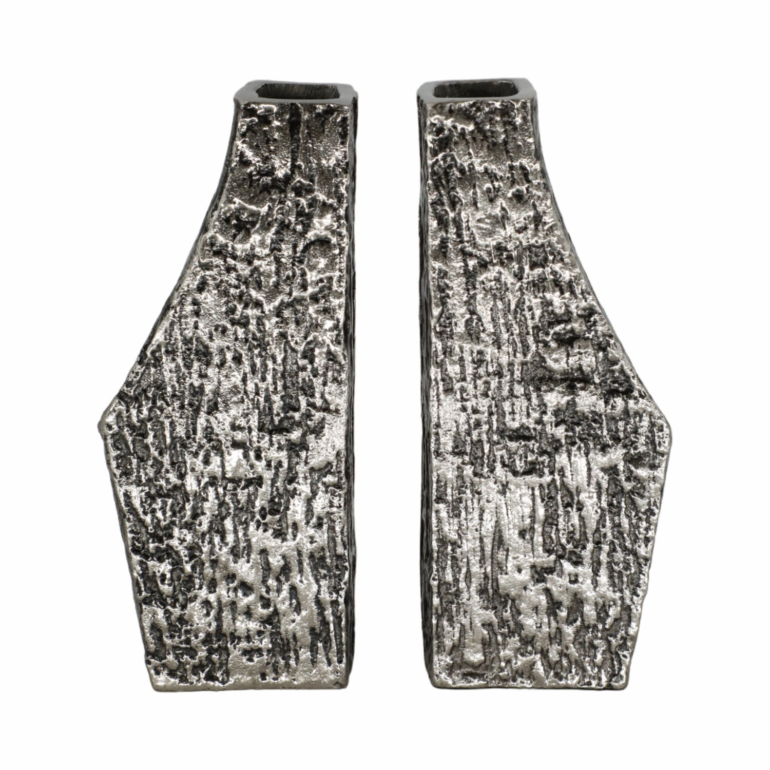 Whittier Metal Flower Vase Bookends (Set of 2) - Black / White