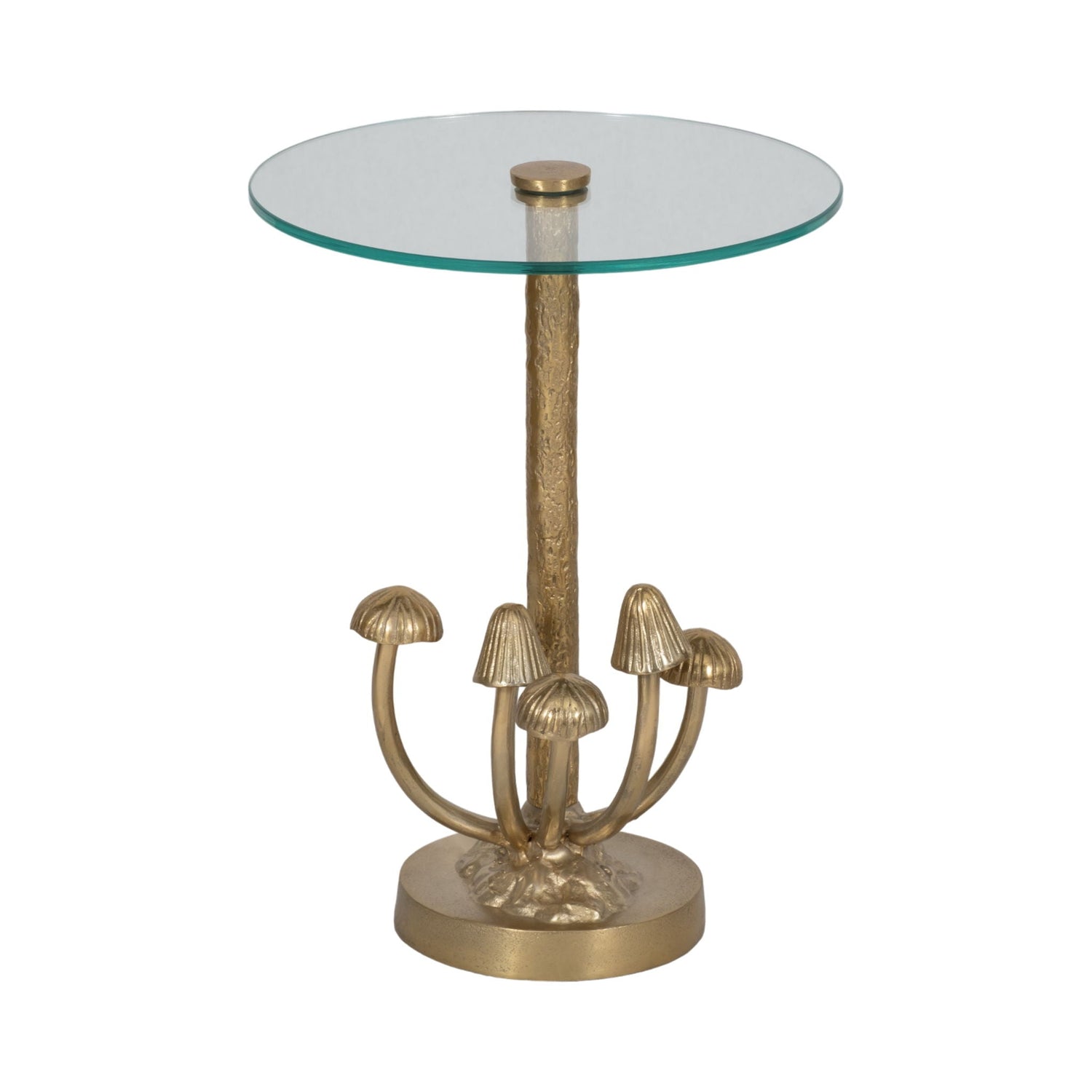 20" Mushrooms Accent Table - Gold