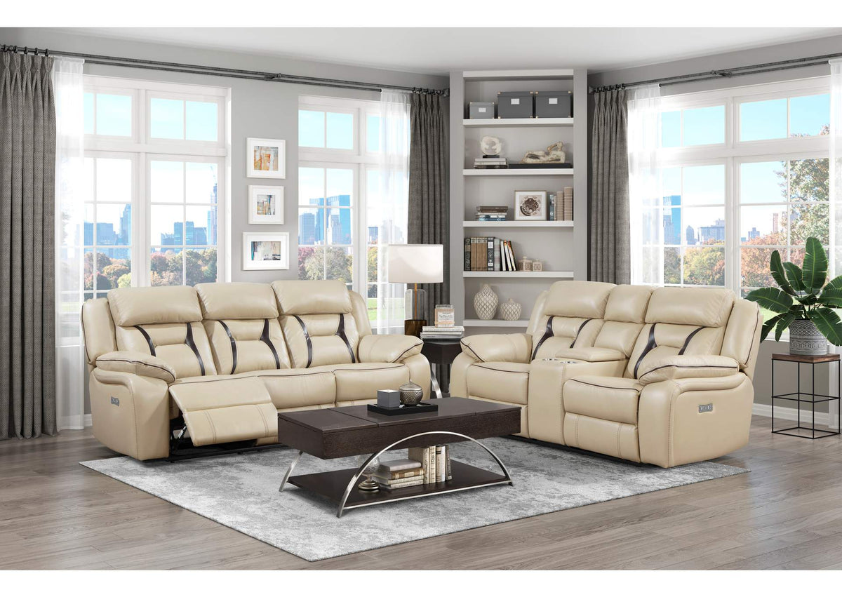 8229NBE-2PW Amite Power Double Reclining Love Seat with Center Console