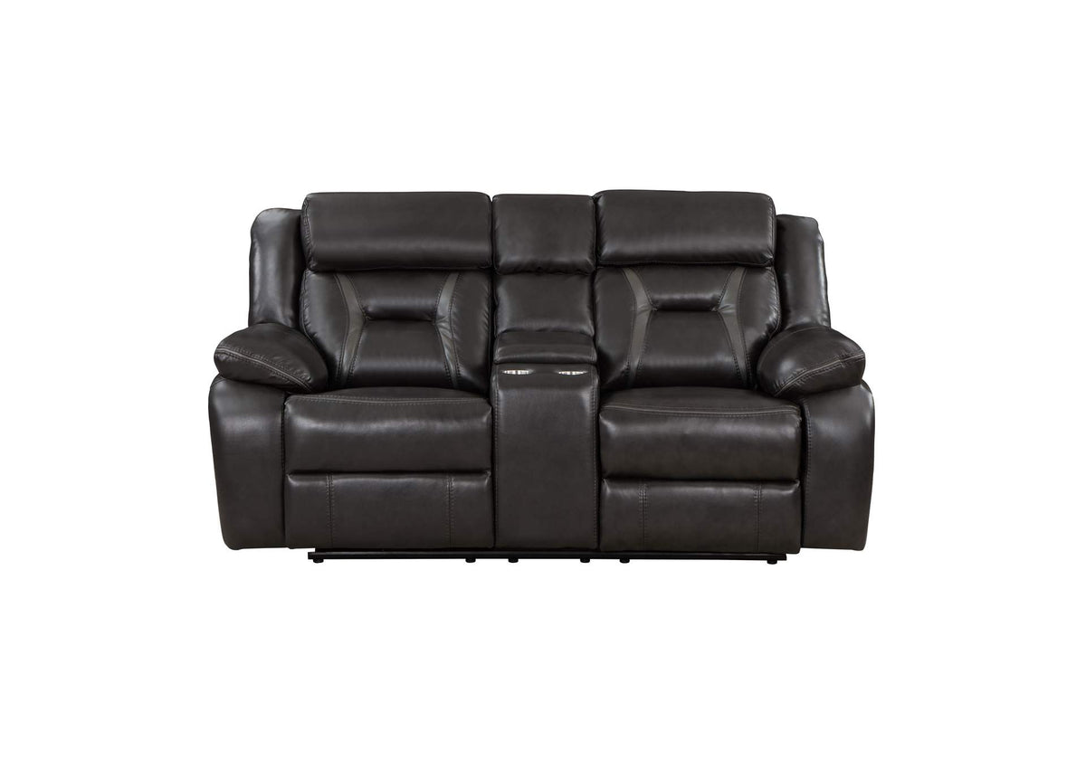 8229NDG-2PW Amite Power Double Reclining Love Seat with Center Console