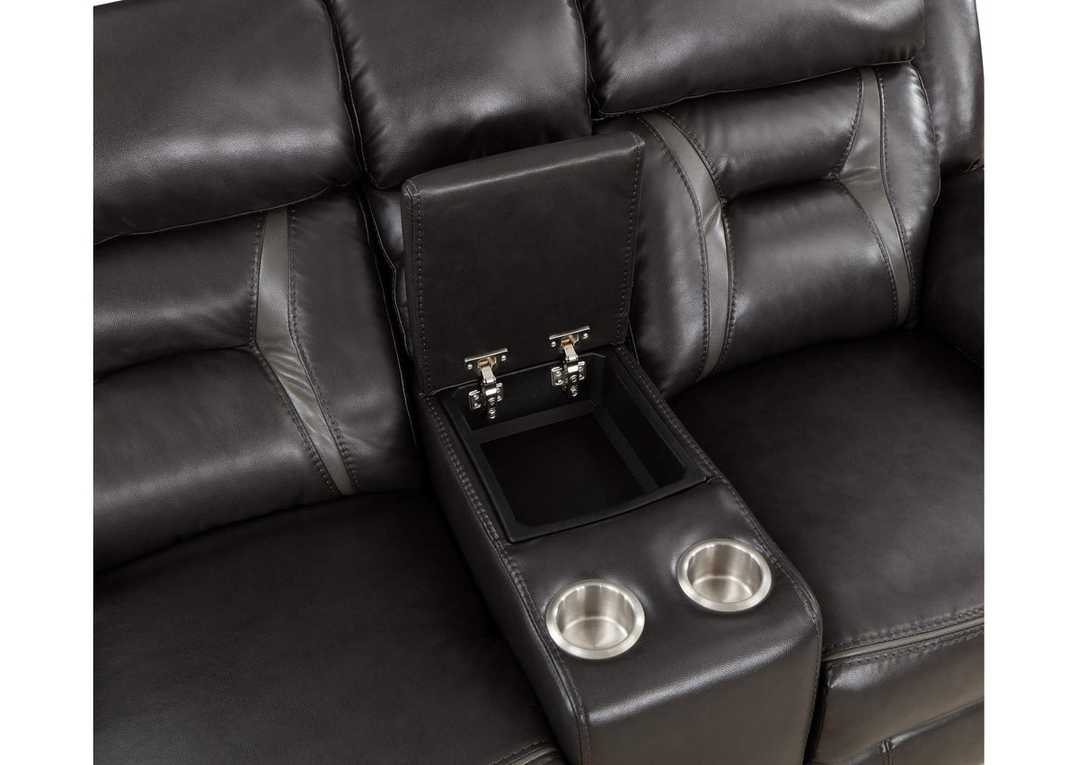 8229NDG-2 Amite Double Reclining Love Seat with Center Console