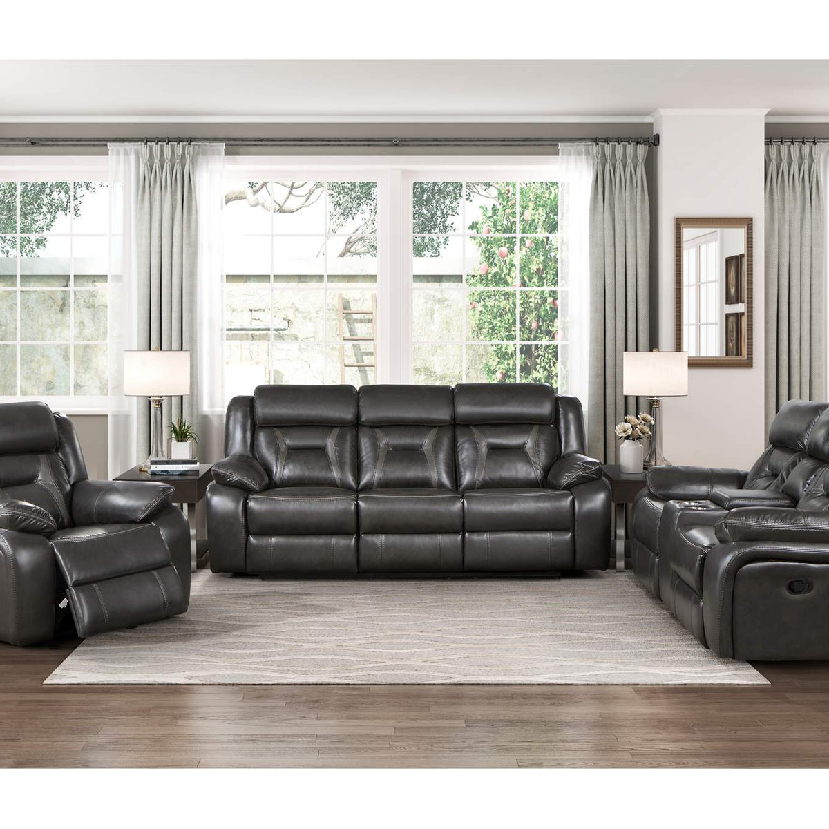 8229NDG-3 Amite Double Reclining Sofa