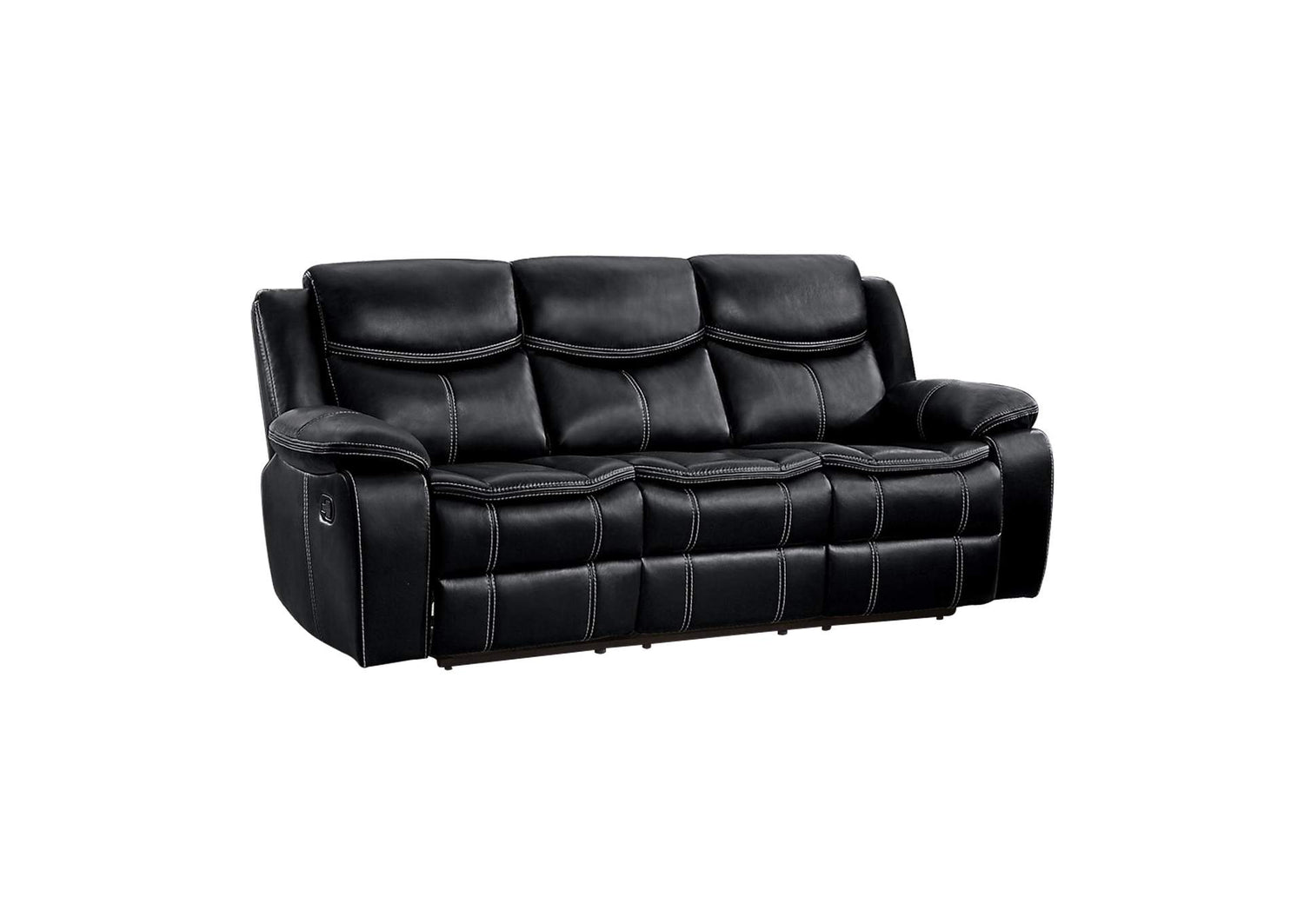 8230BLK-3 Bastrop Double Reclining Sofa