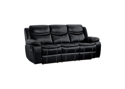 8230BLK-3 Bastrop Double Reclining Sofa
