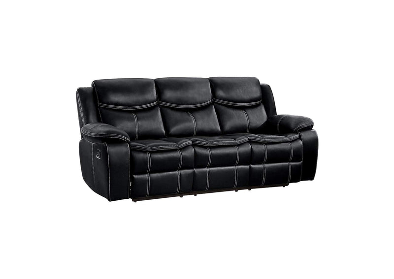 8230BLK-3 Bastrop Double Reclining Sofa