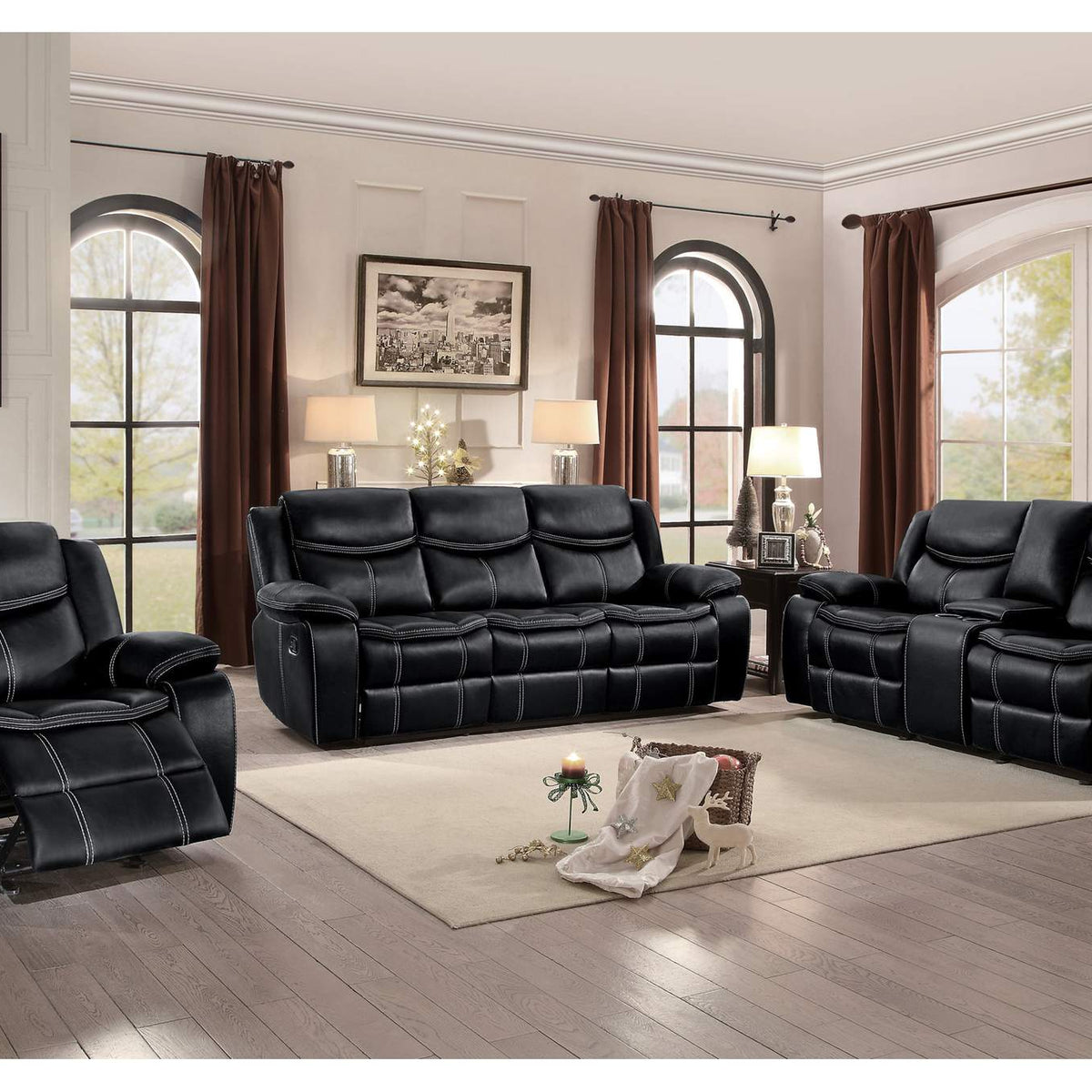 8230BLK-1 Bastrop Glider Reclining Chair