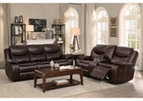 8230BRW-2 Bastrop Double Glider Reclining Love Seat with Center Console