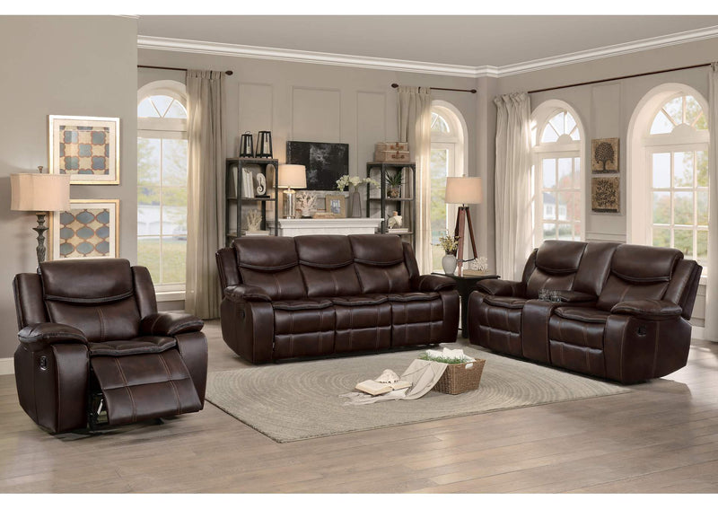 8230BRW-3 Bastrop Double Reclining Sofa