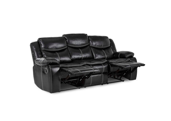 8230BLK-3 Bastrop Double Reclining Sofa