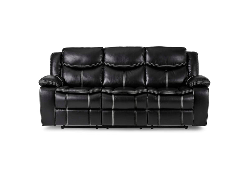8230BLK-3 Bastrop Double Reclining Sofa