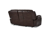 8230BRW-2 Bastrop Double Glider Reclining Love Seat with Center Console