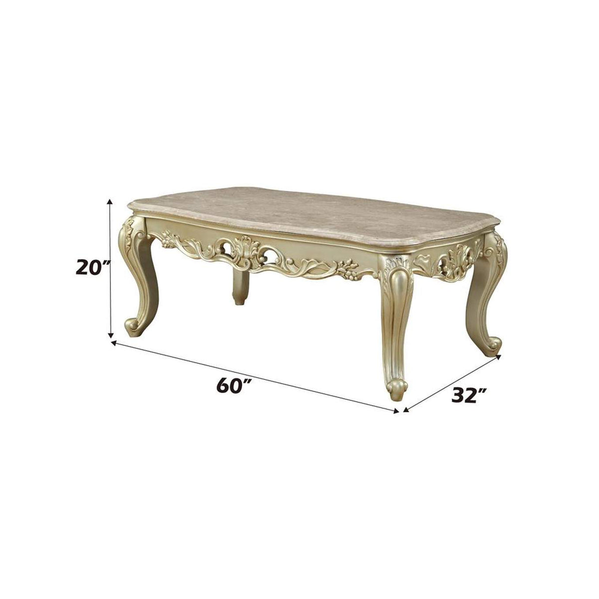 82440 Gorsedd Coffee Table with Marble Top