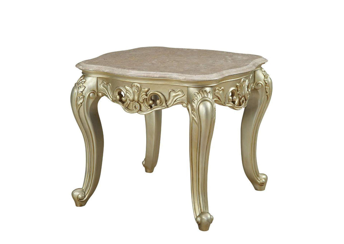 82442 Gorsedd End Table with Marble Top