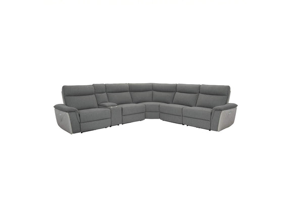 8259DGKIT6SCPWH Maroni 6-Piece Modular Power Reclining Sectional with Power Headrests