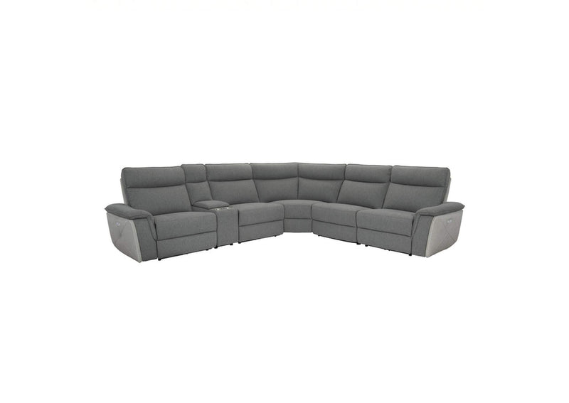 8259DGKIT6SCPWH Maroni 6-Piece Modular Power Reclining Sectional with Power Headrests