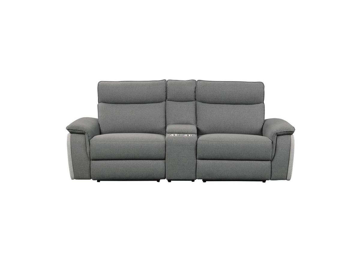 8259DG-2CNPWHKIT Maroni Power Double Reclining Love Seat with Center Console and Power Headrests