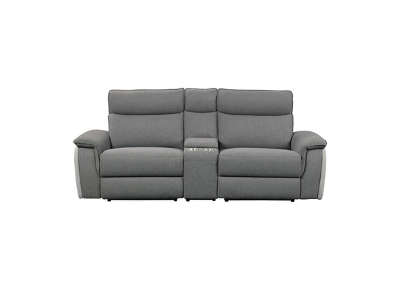 8259DG-2CNPWHKIT Maroni Power Double Reclining Love Seat with Center Console and Power Headrests