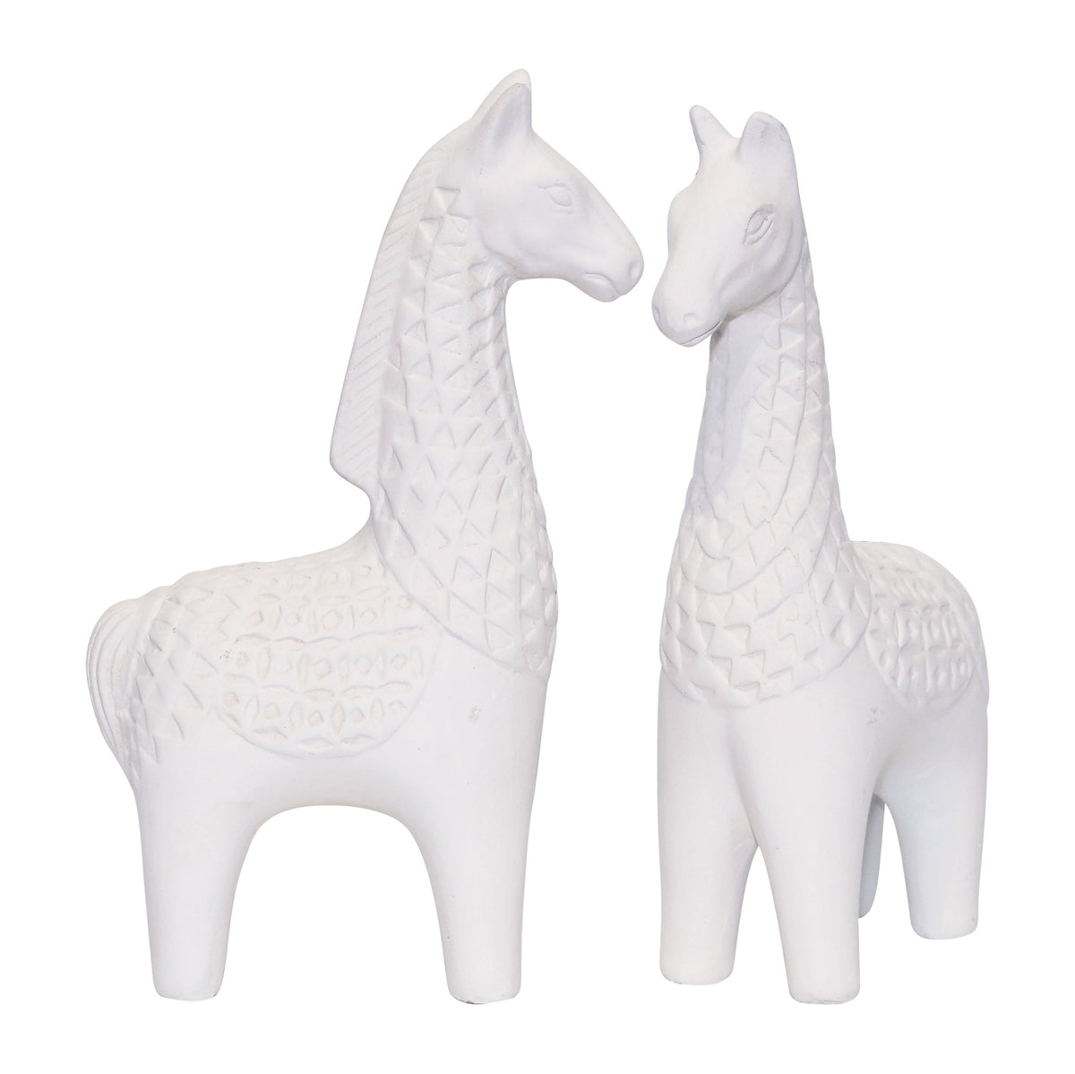 Clay 11" Standing Llama - Ivory
