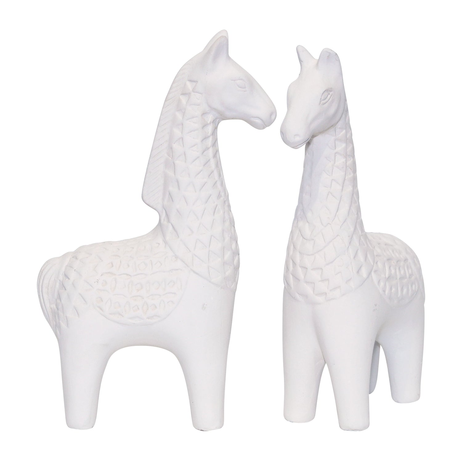 Clay 11" Standing Llama - Ivory