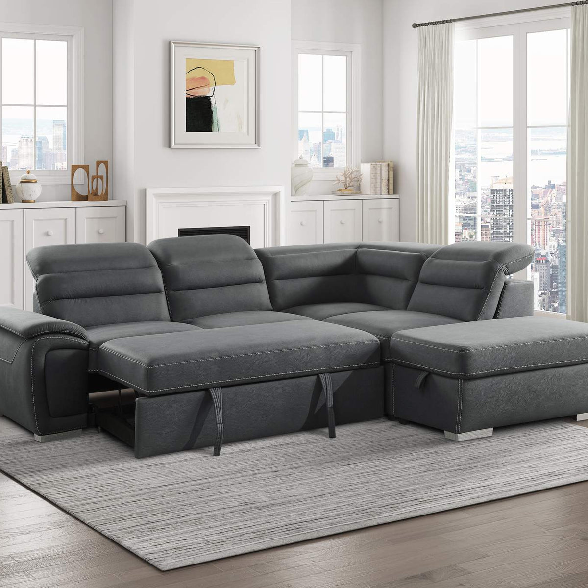 8277NGY-4 Storage Ottoman