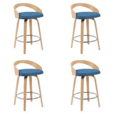 Sonia - Modern Swivel Counter Height Bar Stool - Patterned Oak Wood Finish