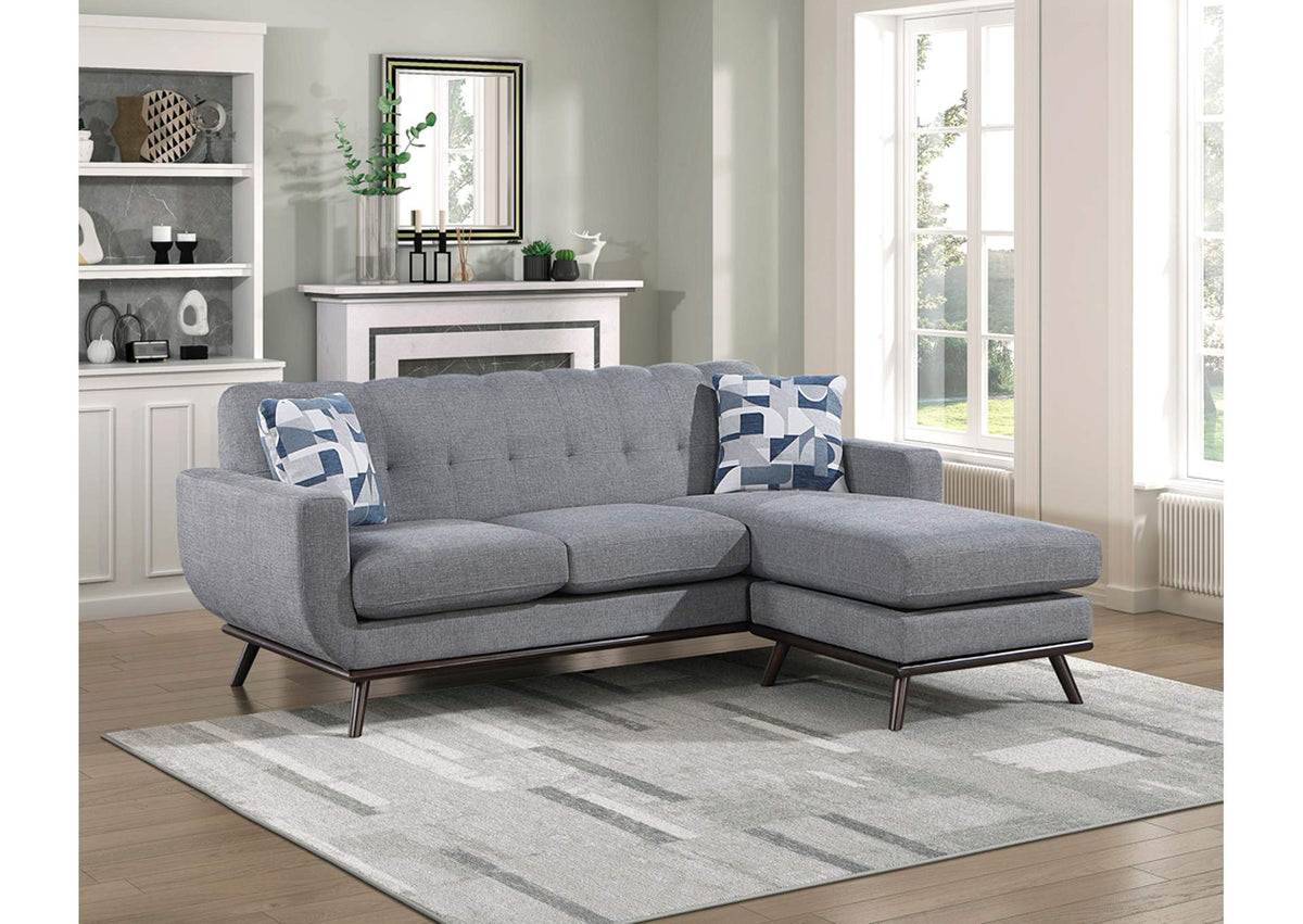 8341GY-3SCRV Everton Reversible Sofa Chaise