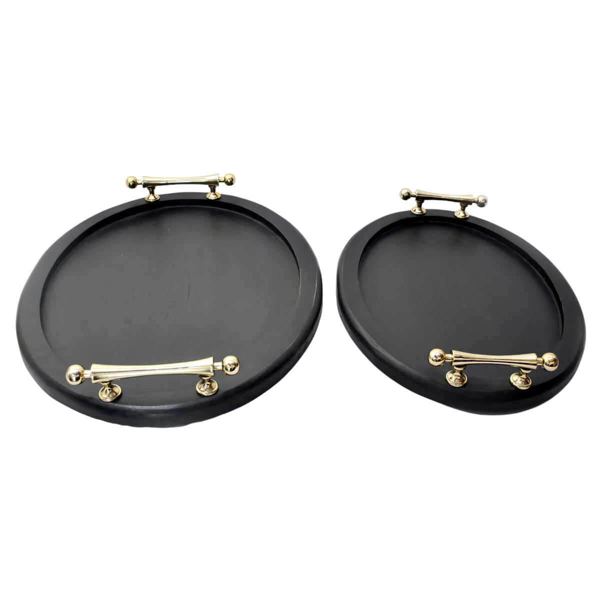 25 / 29" Cylde Wood Trays (Set of 2) - Black