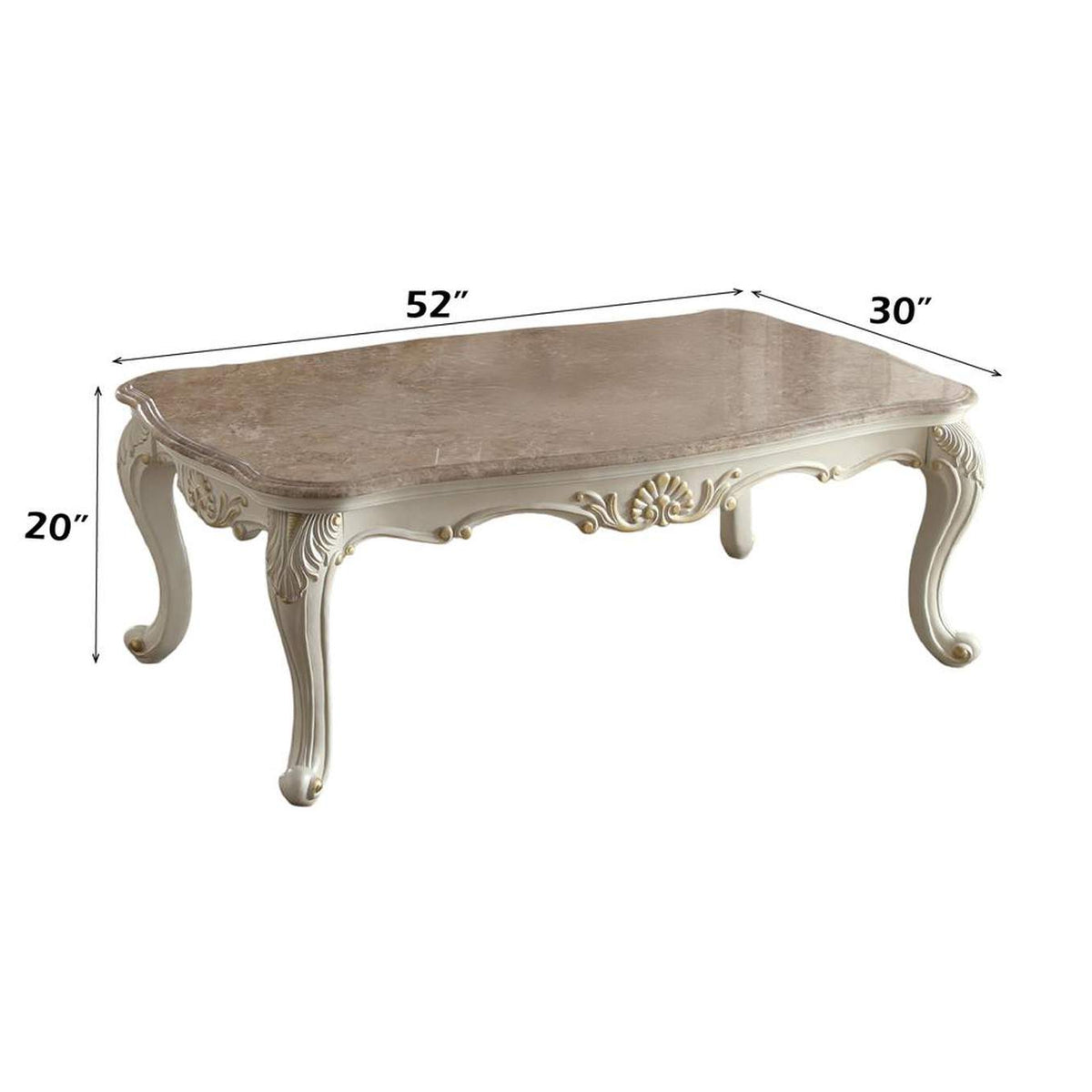 83540 Chantelle Coffee Table with Marble Top