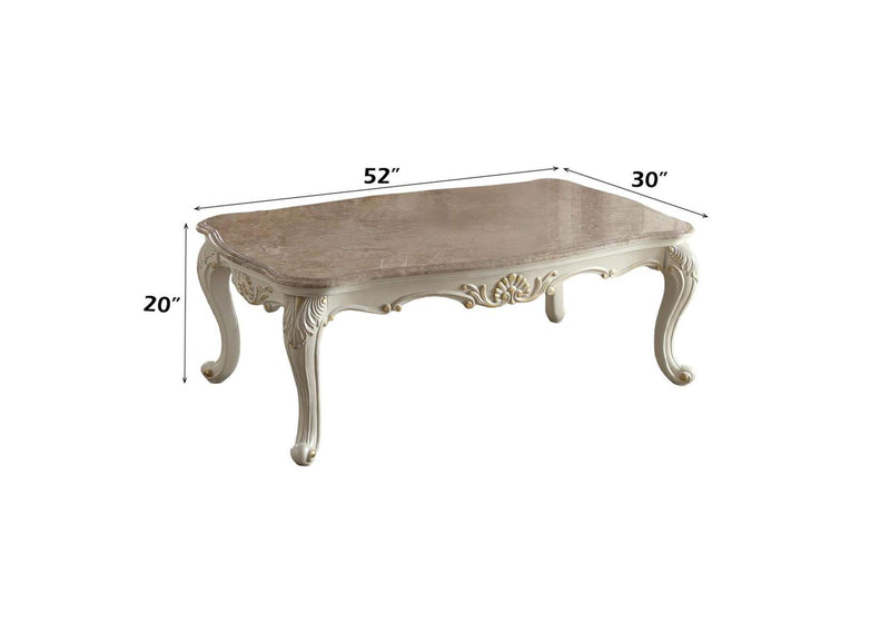 83540 Chantelle Coffee Table with Marble Top