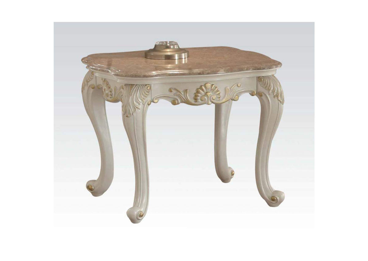 83542 Chantelle End Table with Marble Top