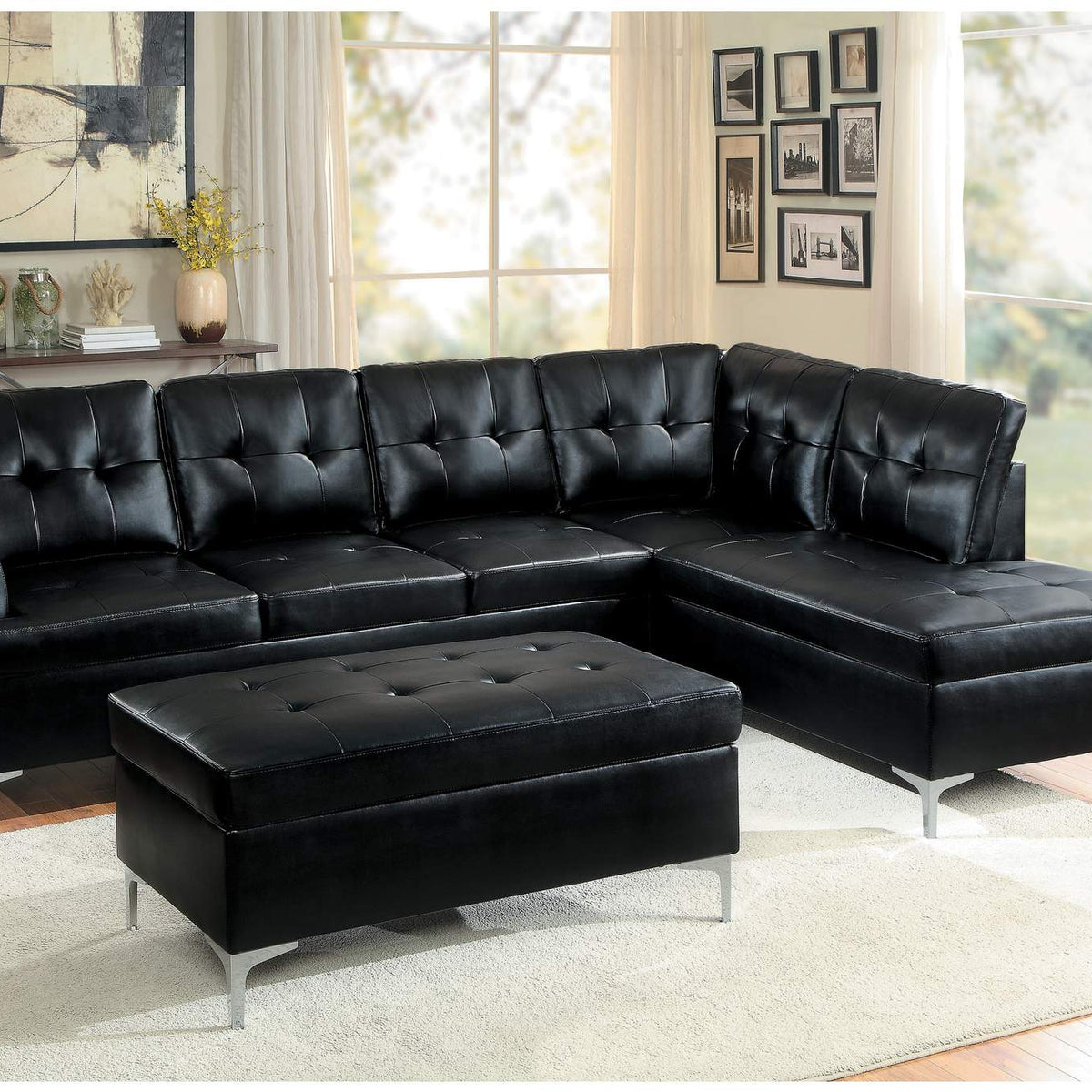 8378BLK-4 Barrington Ottoman