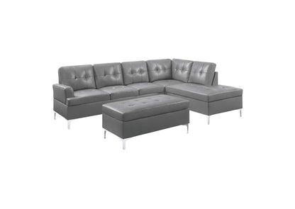 8378GRYKIT3 Barrington 3-Piece Sectional with Right Chaise and Ottoman